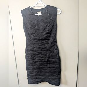 SARAH PACINI Vintage Formal Black Dress Size 0 Y2K 2000 Style Made Un Italy